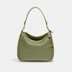 Bolsa De Hombro Coach Cary Pebble Leather Mujer Verde | CL_CH57848