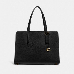 Bolsa de Mano Coach Carter Polished Pebble Leather Mujer Negras | CL_CH58000