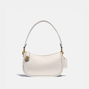 Bolsas Hombro Coach Swinger Smooth Leather Mujer Blancas | CL_CH24492