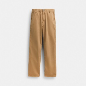 Camiseta Coach Regenerative Cotton Trousers Hombre Kaki | CL_CH56472