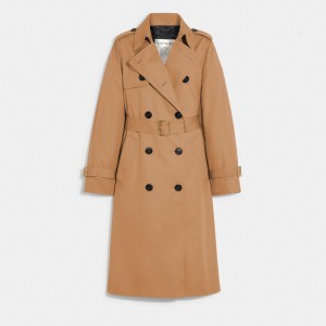 Chaquetas Coach Trench Mujer Kaki | CL_CH48266