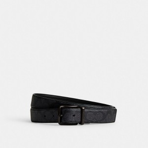 Cinturones Coach Harness Buckle Cut To Size Reversible Belt 38 Mm Hombre Gris Negras | CL_CH36923