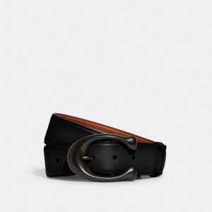 Cinturones Coach Signature Buckle Cut To Size Reversible Belt 38 Mm Hombre Negras | CL_CH74947