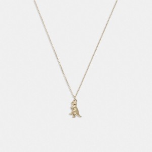 Collar Coach 14 K Rexy Pendant Mujer Doradas | CL_CH48429