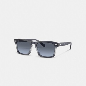 Lentes de Sol Coach Keyhole Square Gradient Hombre Azules | CL_CH94782