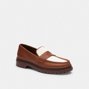 Mocasines Coach Cooper Hombre Marrones | CL_CH79855