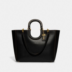 Tote Coach Rae Glovetanned Leather Mujer Negras | CL_CH84751