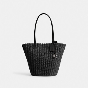 Tote Coach Small Straw Mujer Negras | CL_CH28819