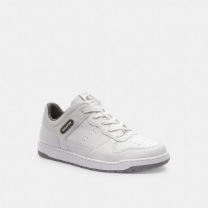 Zapatillas Coach C201 Optic Hombre Blancas Gris | CL_CH73596