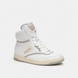 Zapatillas Coach C202 High Top Optic Hombre Blancas | CL_CH54201