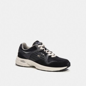 Zapatillas Coach C301 With Signature Hombre Gris Negras | CL_CH82833