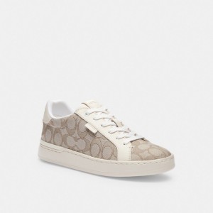 Zapatillas Coach Lowline Low Top Stone Mujer Gris | CL_CH10215