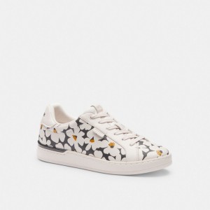 Zapatillas Coach Lowline Low Top With Floral Print Chalk Mujer Multicolor | CL_CH33162