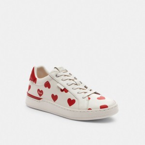 Zapatillas Coach Lowline Low Top With Valentine's Print Chalk Mujer Rojas | CL_CH95235