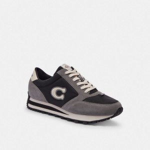 Zapatillas Coach Runner Hombre Negras Gris | CL_CH31295