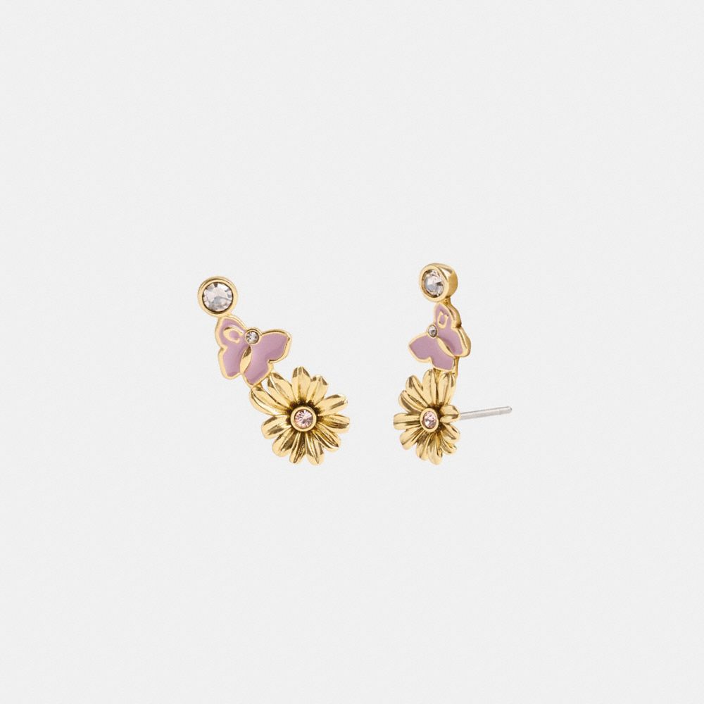 Aretes Coach Garden Charms Stud Mujer Doradas | CL_CH22576