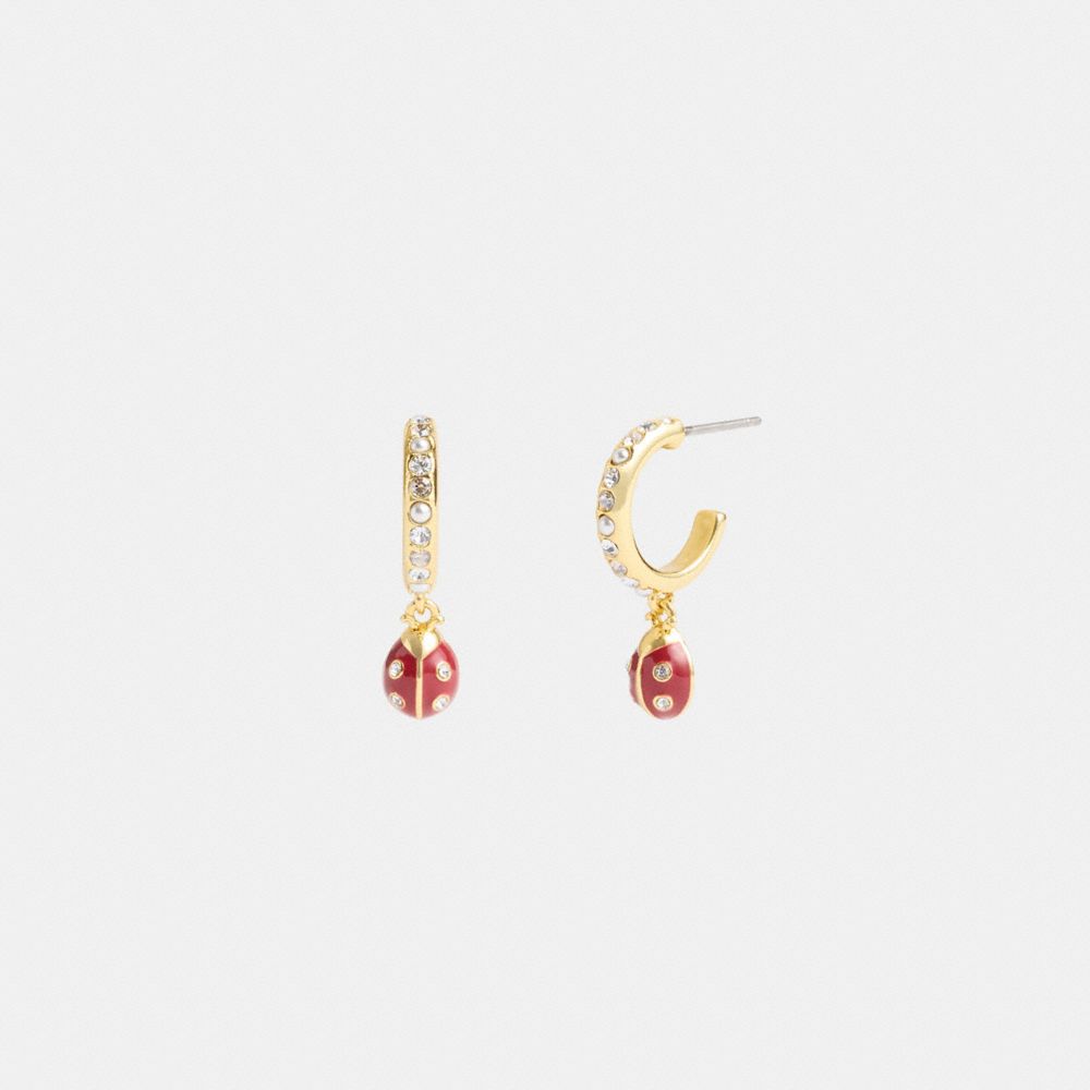 Aretes Coach Garden Ladybug Drop Mujer Doradas | CL_CH38766