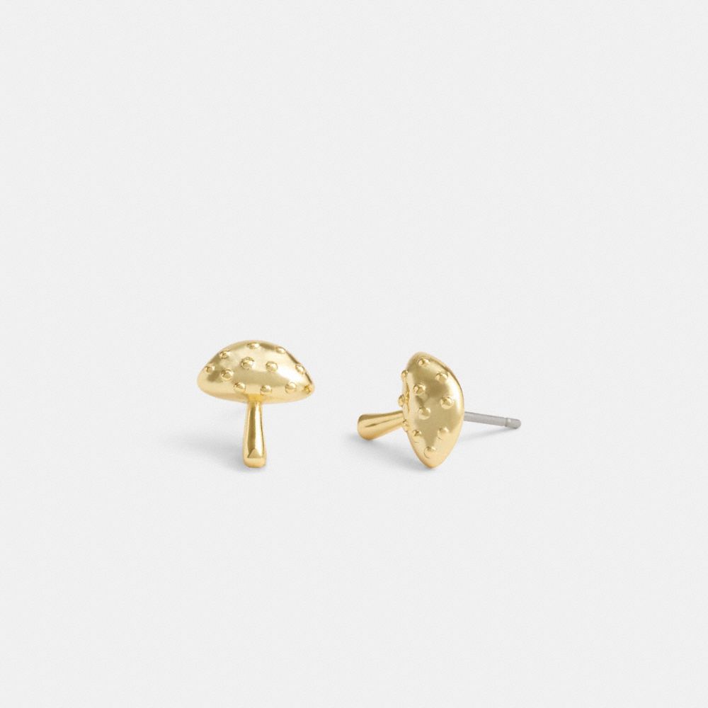 Aretes Coach Garden Mushroom Stud Mujer Doradas | CL_CH27416