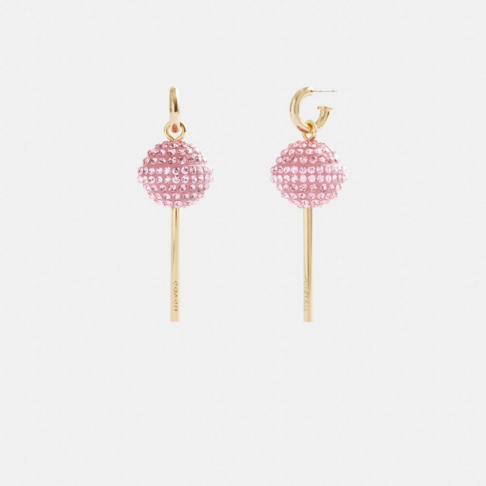 Aretes Coach Lollipop Mujer Doradas Rosas | CL_CH41982