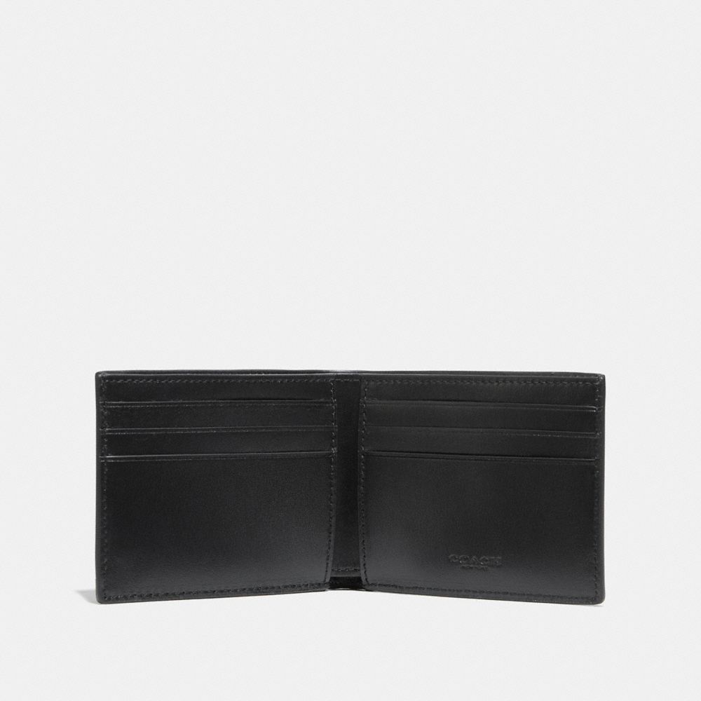 Billeteras Coach Slim Billfold Wallet In Signature Canvas Signatureed Hombre Gris Negras | CL_CH20179