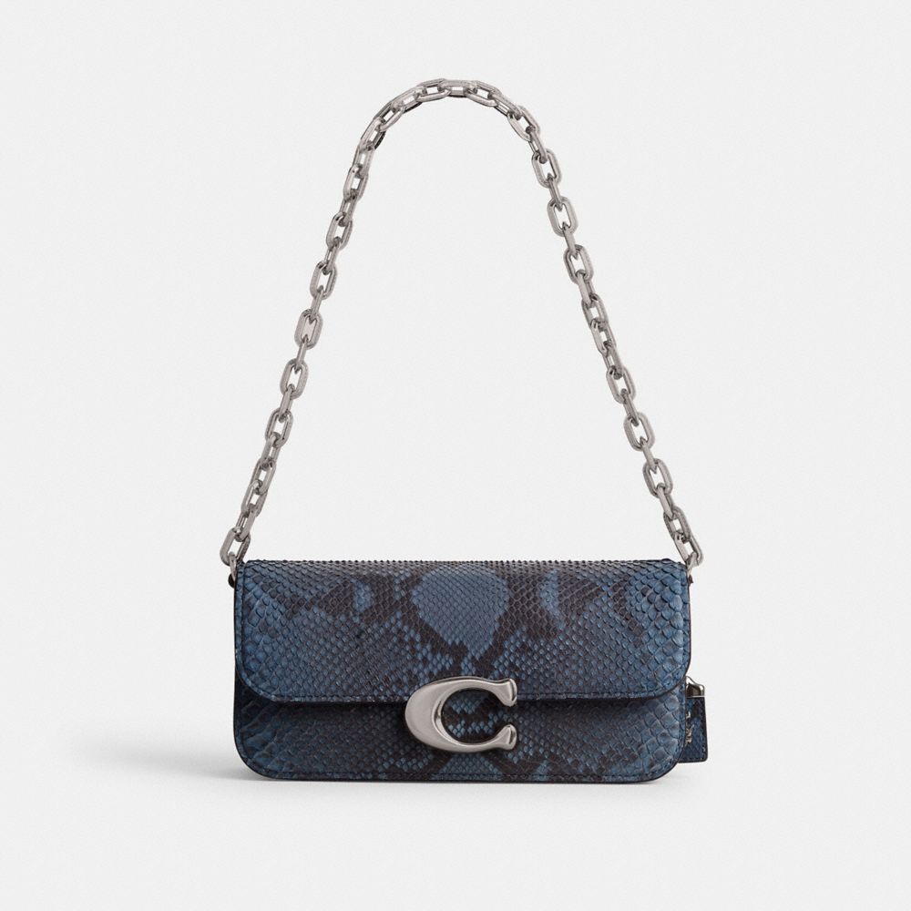 Bolsa De Hombro Coach Idol 23 In Python Mujer Plateadas Azules | CL_CH17982