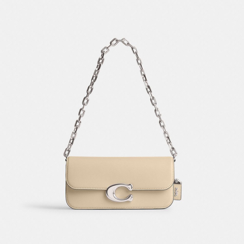 Bolsa De Hombro Coach Idol 23 Mujer Plateadas Blancas | CL_CH58329