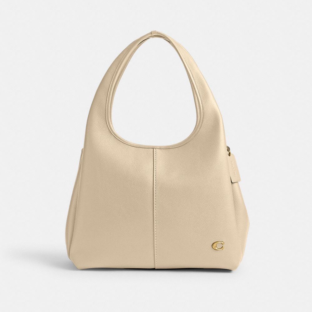 Bolsa De Hombro Coach Lana Polished Pebble Leather Mujer Blancas | CL_CH94222