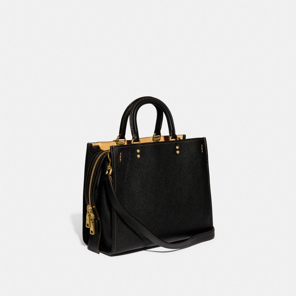 Bolsa De Hombro Coach Rogue In Regenerative Leather Pebble Leather Mujer Negras | CL_CH38336