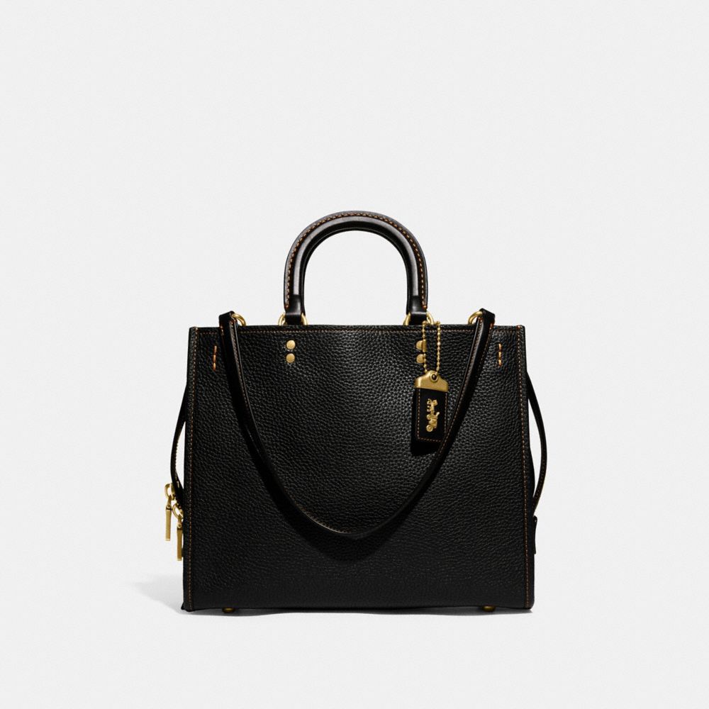 Bolsa De Hombro Coach Rogue In Regenerative Leather Pebble Leather Mujer Negras | CL_CH38336