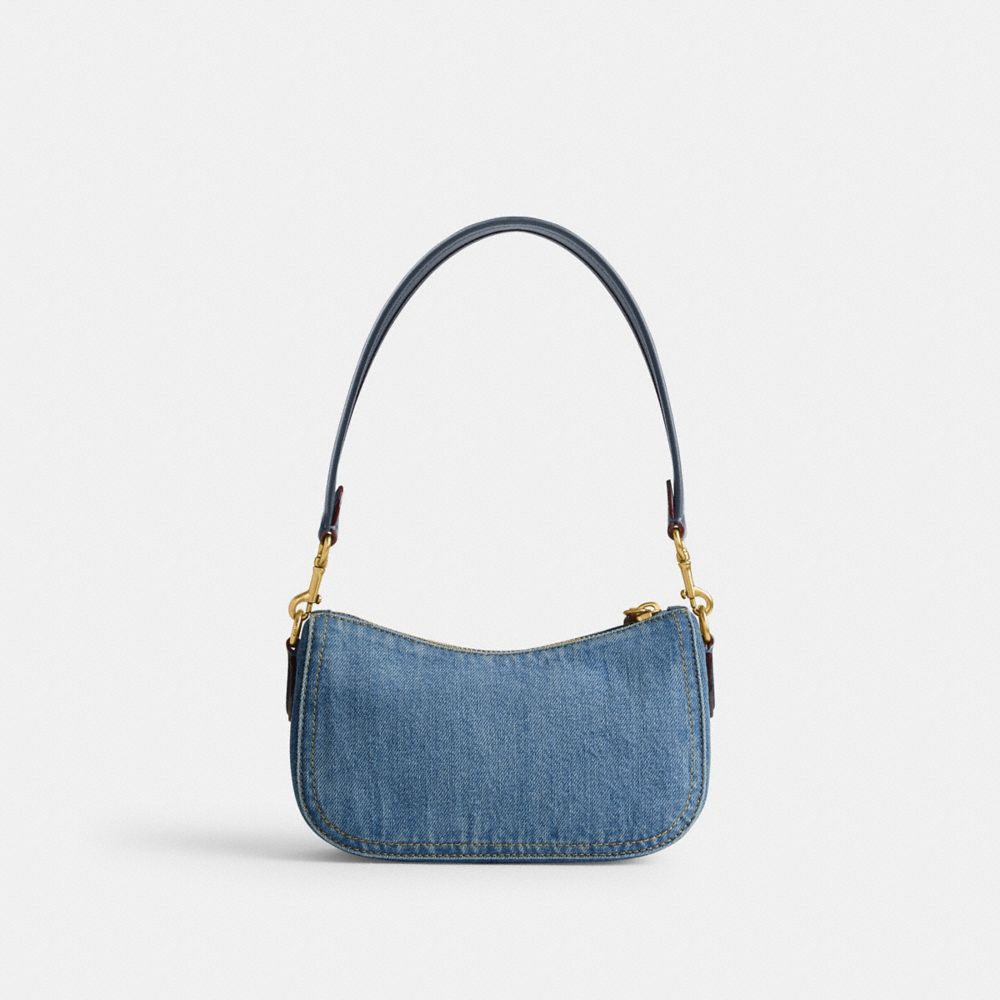 Bolsa De Hombro Coach Swinger 20 Brass Mujer Indigo | CL_CH54359