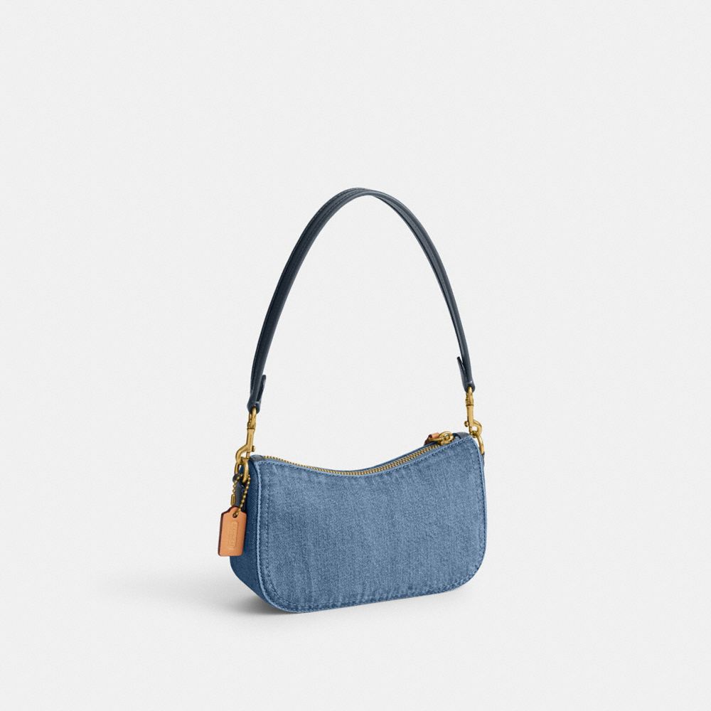 Bolsa De Hombro Coach Swinger 20 Brass Mujer Indigo | CL_CH54359