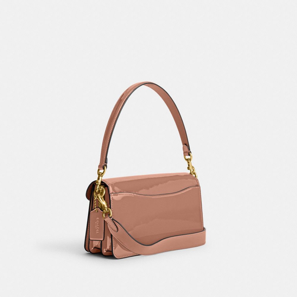 Bolsa De Hombro Coach Tabby 26 In Signature Leather Patent Leather Mujer Marrones | CL_CH93417