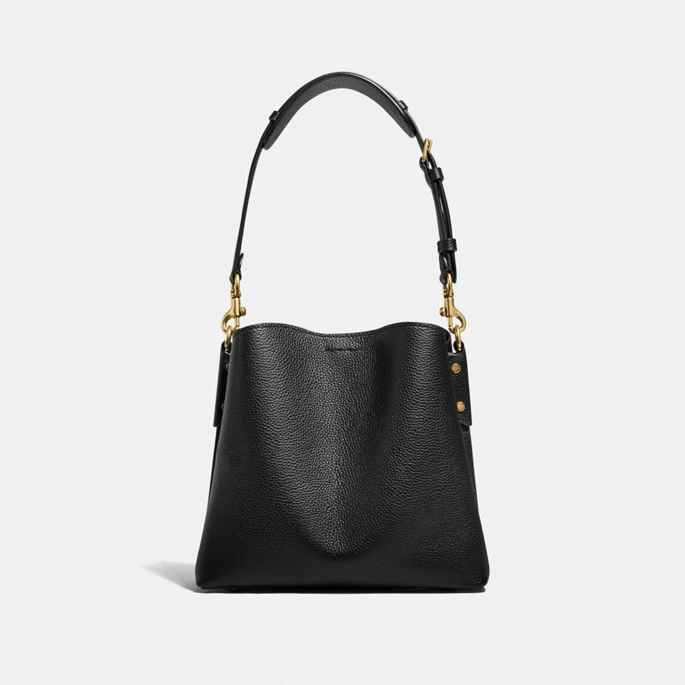 Bolsa De Hombro Coach Willow Bucket Pebble Leather Mujer Negras | CL_CH85256