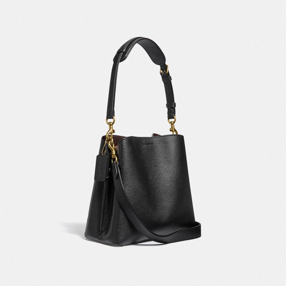 Bolsa De Hombro Coach Willow Bucket Pebble Leather Mujer Negras | CL_CH85256