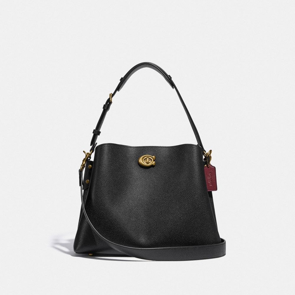 Bolsa De Hombro Coach Willow Pebble Leather Mujer Negras | CL_CH19065