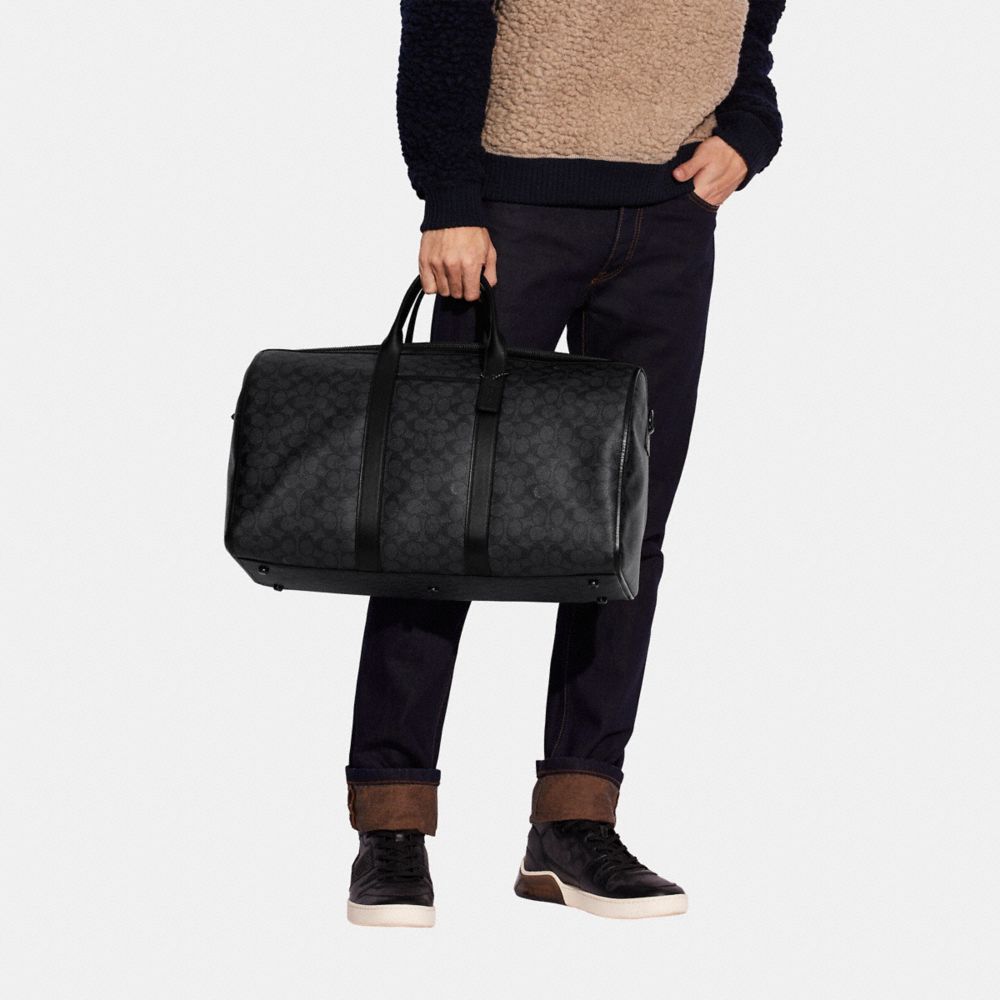 Bolsa Duffle Coach Gotham In Signature Canvas Copper Hombre Negras | CL_CH14211