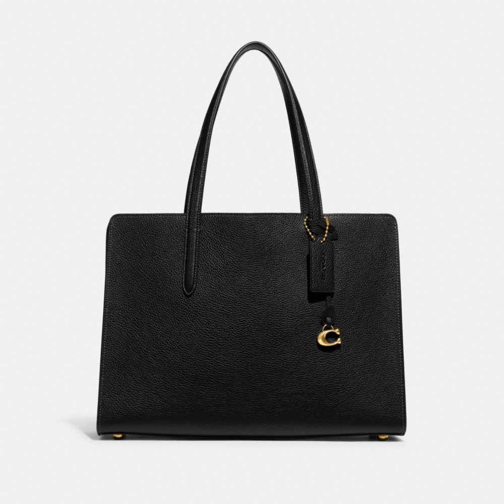 Bolsa de Mano Coach Carter Polished Pebble Leather Mujer Negras | CL_CH58000