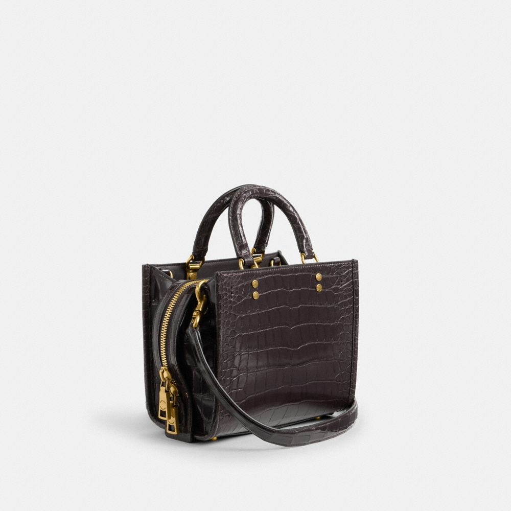 Bolsa de Mano Coach Rogue 20 In Alligator Brass Mujer Burdeos | CL_CH99534