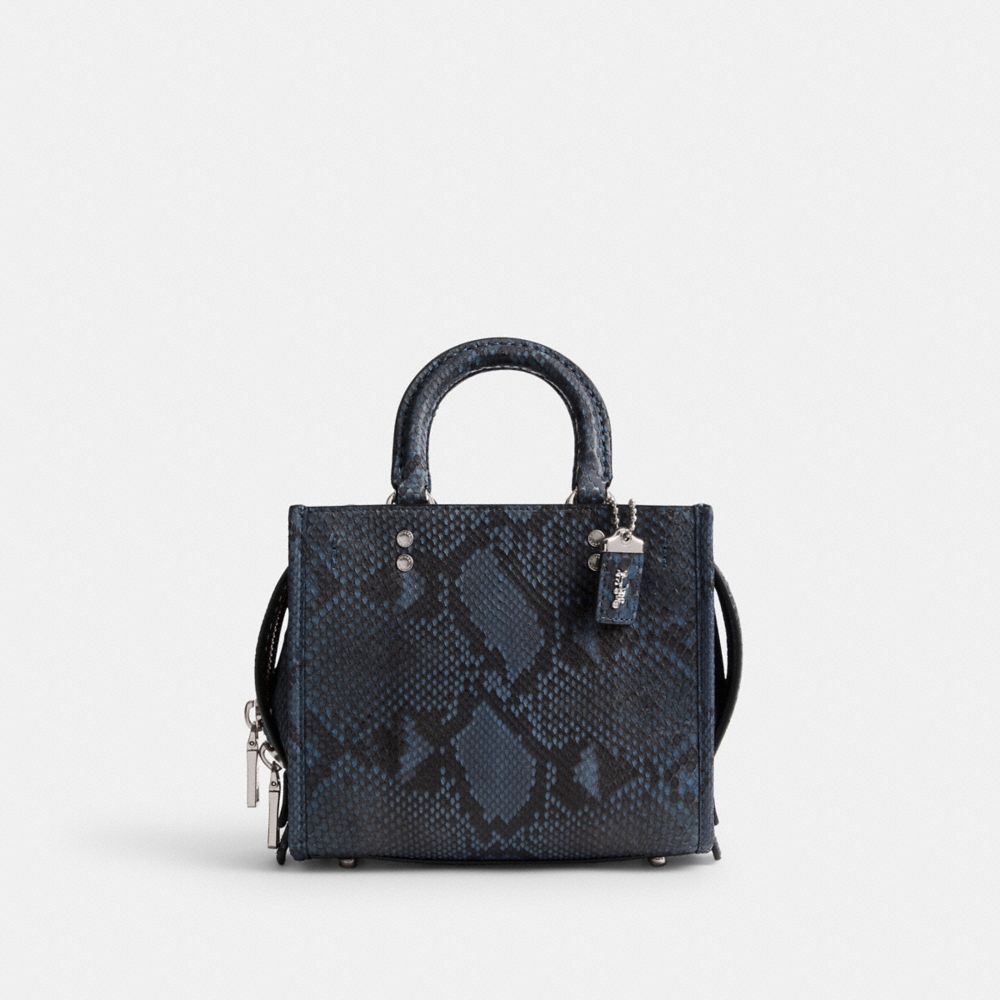 Bolsa de Mano Coach Rogue 20 In Python Mujer Azules Oscuro | CL_CH73766