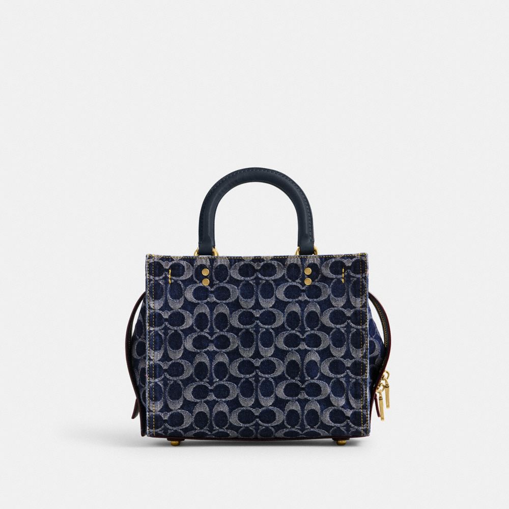 Bolsa de Mano Coach Rogue 25 In Signature Denim Brass Mujer Azules | CL_CH24805