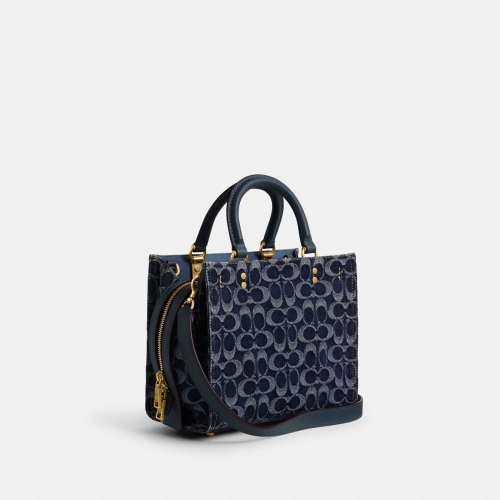 Bolsa de Mano Coach Rogue 25 In Signature Denim Brass Mujer Azules | CL_CH24805