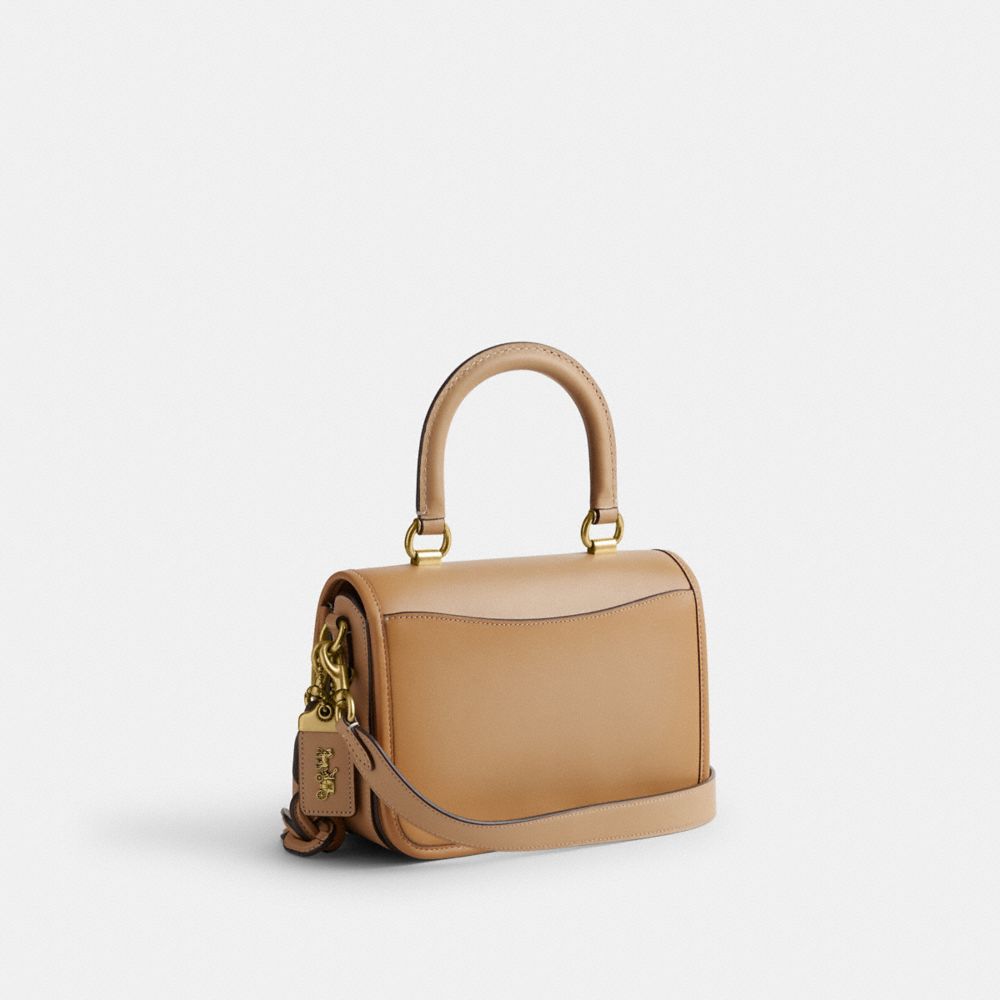 Bolsa de Mano Coach Rogue Top Handle Glovetanned Leather Mujer Beige | CL_CH50411