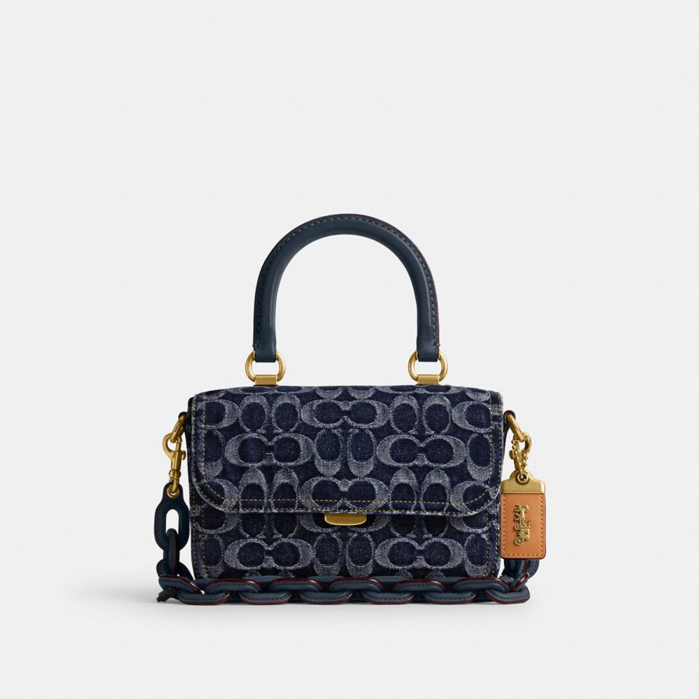 Bolsa de Mano Coach Rogue Top Handle In Signature Denim Denim Mujer Azules | CL_CH51547