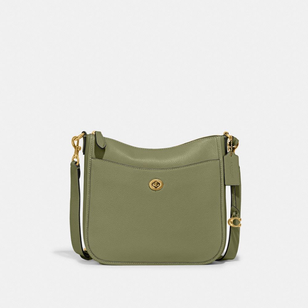 Bolsas Hombro Coach Chaise Brass Mujer Verde Oliva | CL_CH18640