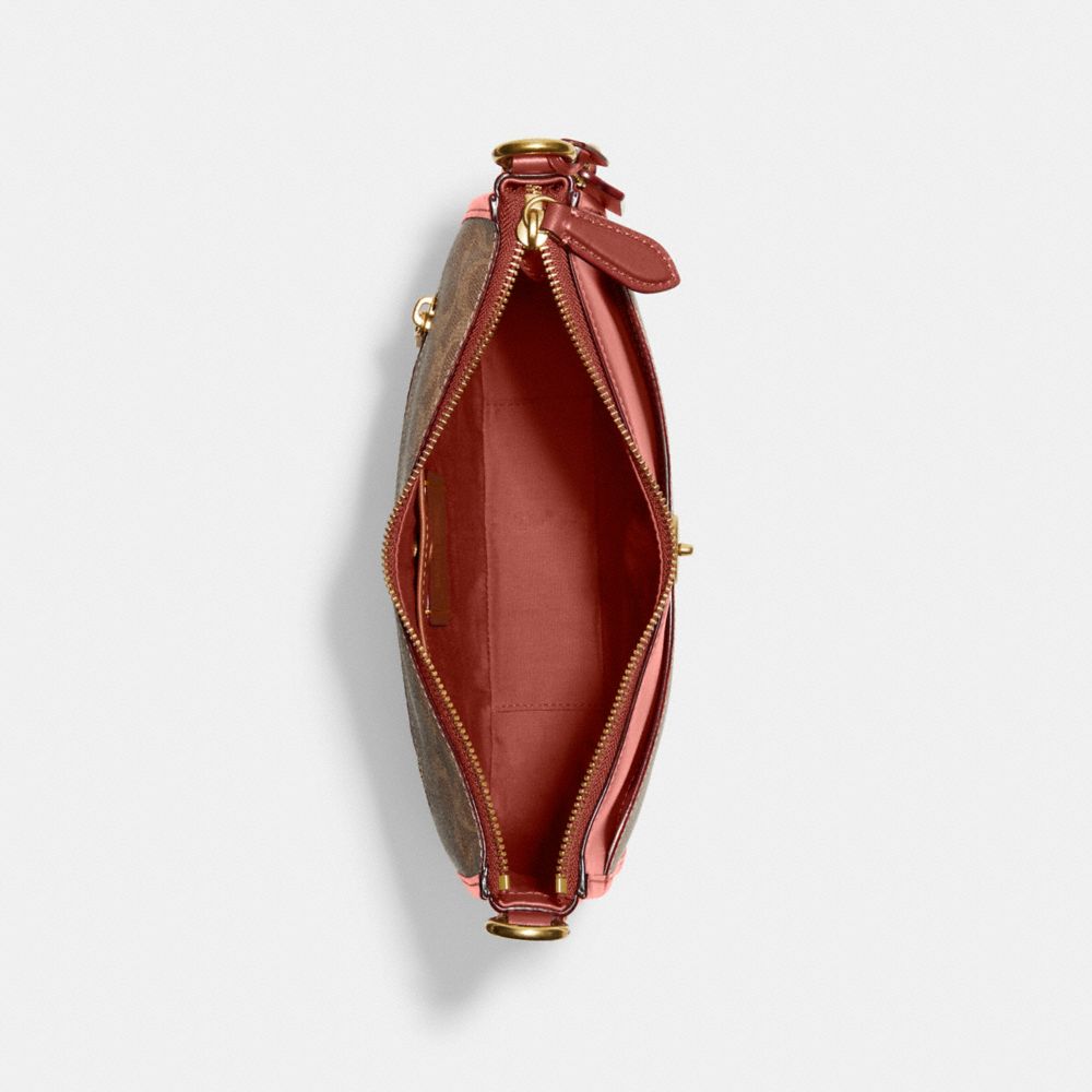 Bolsas Hombro Coach Chaise In Signature Canvas Brass Mujer Marrones Rojas | CL_CH31002