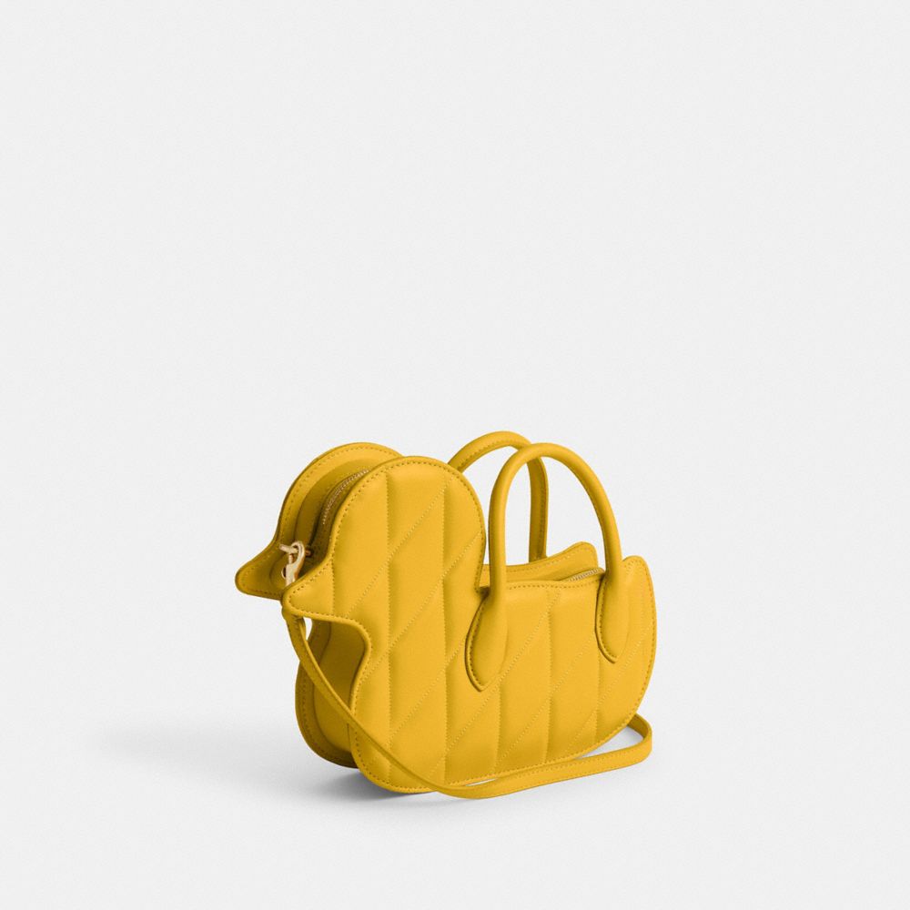 Bolsas Hombro Coach Duck With Quilting Brass Mujer Amarillo | CL_CH61464