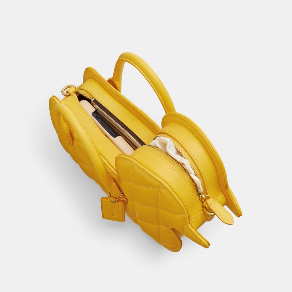 Bolsas Hombro Coach Duck With Quilting Brass Mujer Amarillo | CL_CH61464