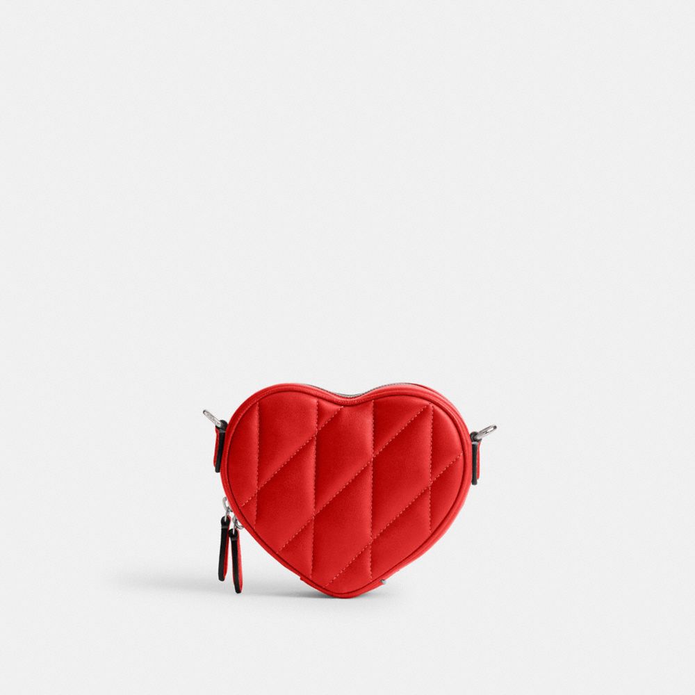 Bolsas Hombro Coach Heart 14 With Pillow Quilting Nappa Leather Mujer Plateadas Rojas | CL_CH30668