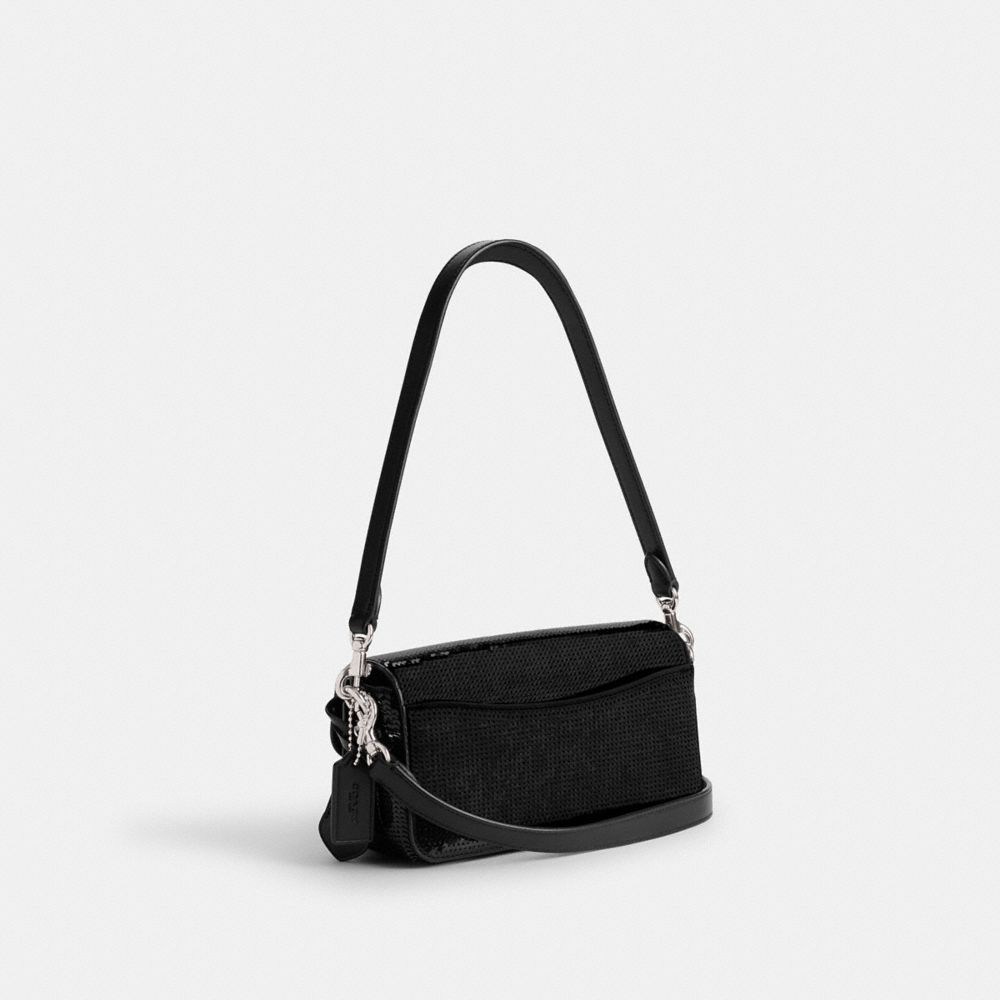 Bolsas Hombro Coach Studiouette With Sequins Calf Leather Mujer Negras | CL_CH78666