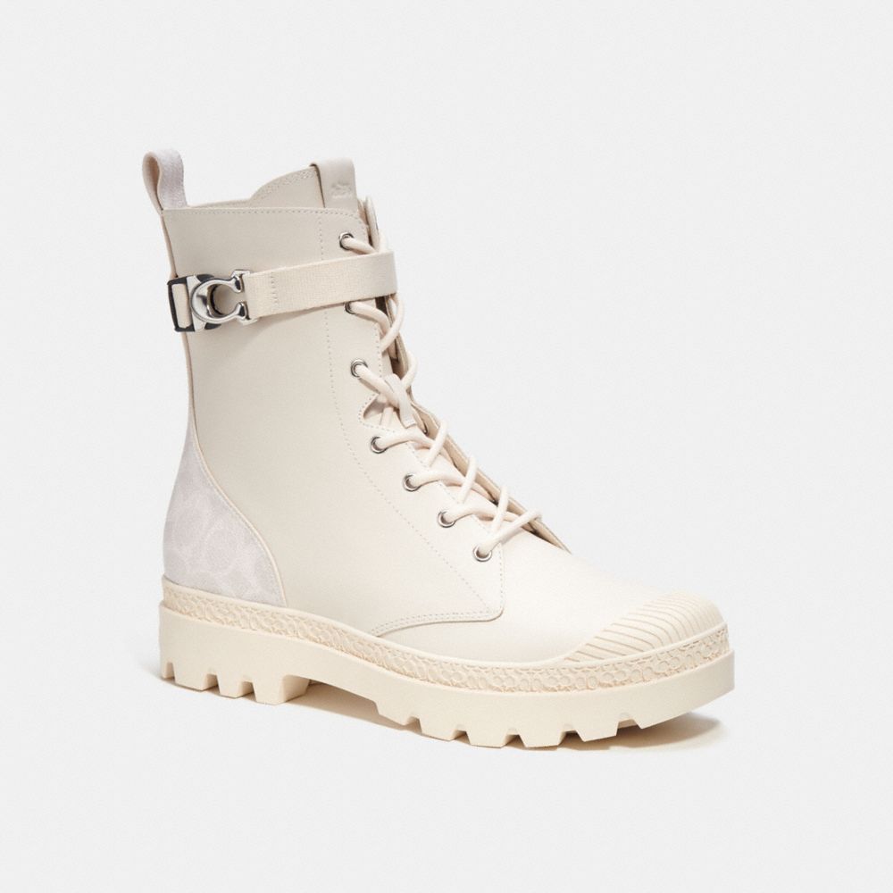 Botas Coach Tucker With Signature Canvas Chalk Hombre Blancas | CL_CH45314